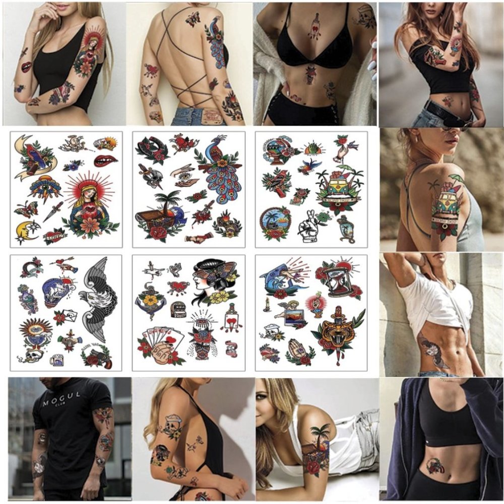 Sailor tattoo sleeves for men and more.Affordable traditional temporary tattoo.